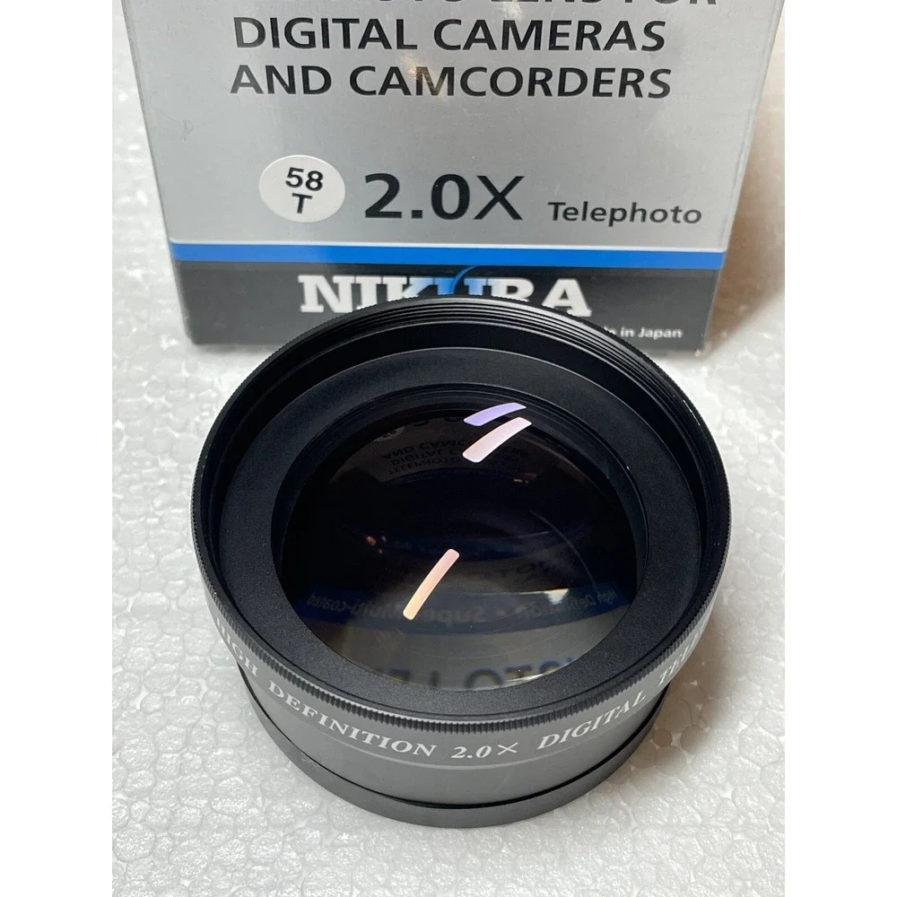 Nikura‎ Lens 58 mm mount 0.5X Wide Angle + 2.0X Telephoto For Digital Camera